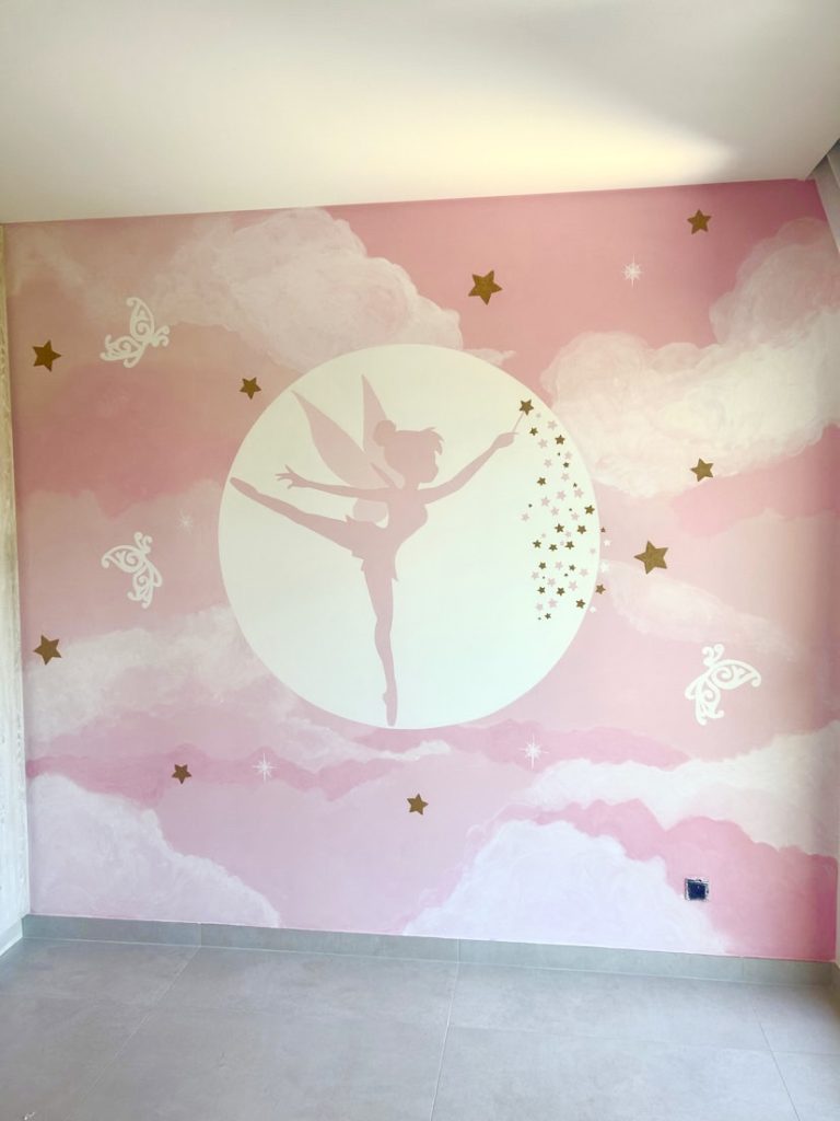 fresque murale fée clochette